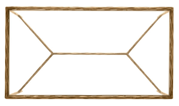 Safavieh Jessa Metal Coffee Table Brass Metal / Tempered Glass SFV9520A