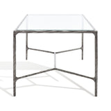 Safavieh Jessa Metal Coffee Table Silver Metal / Tempered Glass SFV9520B
