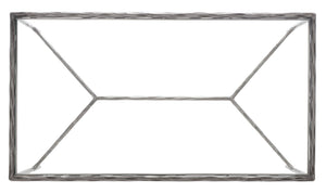 Safavieh Jessa Metal Coffee Table Silver Metal / Tempered Glass SFV9520B