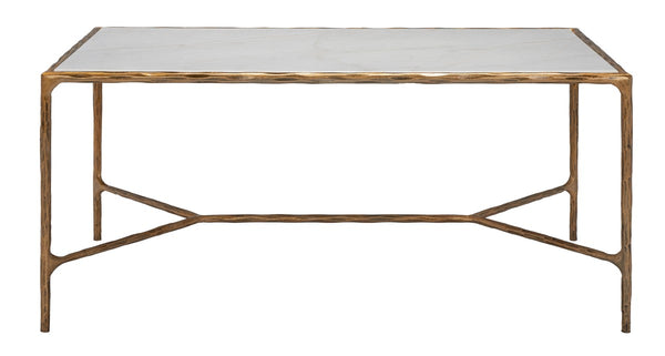 Safavieh Jessa Metal Coffee Table Brass / White Metal / White Marble / Mdf SFV9520C
