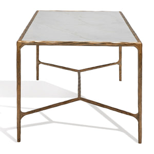 Safavieh Jessa Metal Coffee Table Brass / White Metal / White Marble / Mdf SFV9520C