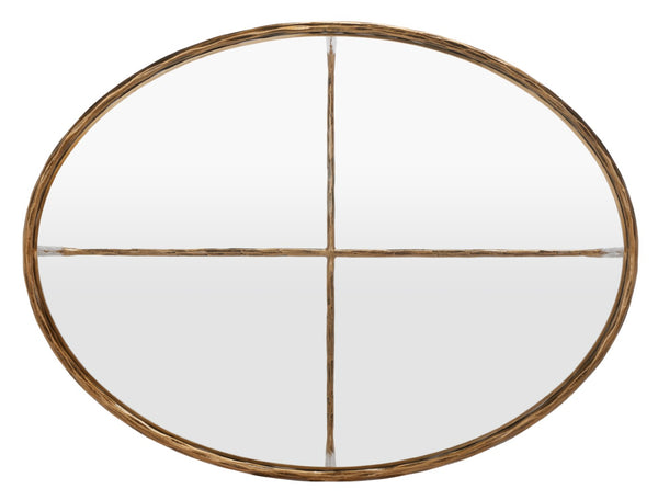 Safavieh Jessa Oval Metal Coffee Table Brass Metal / Tempered Glass SFV9521A