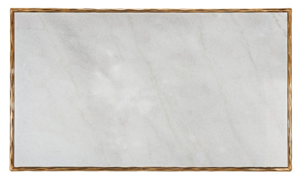 Safavieh Debbie Rectangle Metal Coffee Table Brass / White Metal / White Marble / Mdf SFV9522C