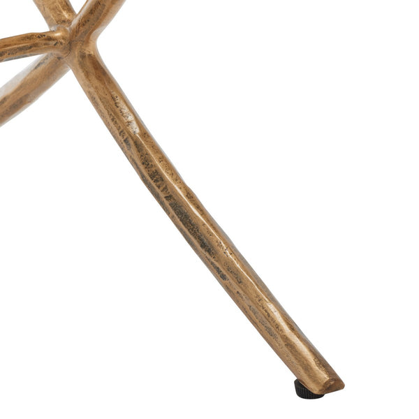 Safavieh Debbie Square Metal Accent Table Brass Metal / Tempered Glass SFV9523A