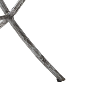 Safavieh Debbie Square Metal Accent Table Silver Metal / Tempered Glass SFV9523B