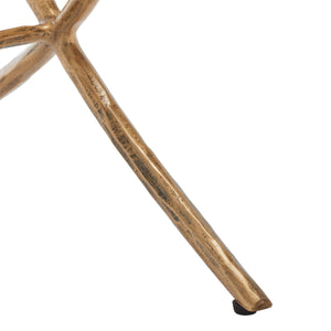 Safavieh Debbie Square Metal Accent Table Brass / White Metal / White Marble / Mdf SFV9523C