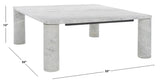 Safavieh Nicoletta Square Marble Coffee Table Light Grey Marble / Mdf / Metal SFV9700A-2BX