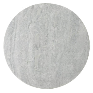 Safavieh Valentia Tall Round Marble Accent Table Light Grey Marble / Mdf  SFV9703A-2BX