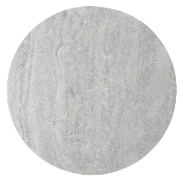Safavieh Valentia Tall Round Marble Accent Table Light Grey Marble / Mdf  SFV9703A-2BX