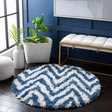 Safavieh Chevron Shag Hand Tufted Acrylic Pile Rug SG250A-4SQ