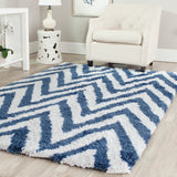 Safavieh Chevron Shag Hand Tufted Acrylic Pile Rug SG250A-4SQ