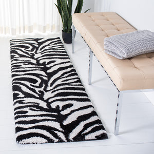 Safavieh Zebra Shag Power Loomed Polypropylene Pile Shag Rug SG452-1290-3