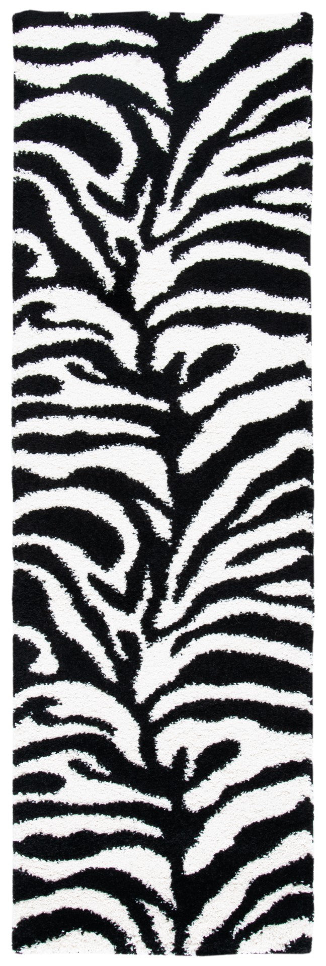 Safavieh Zebra Shag Power Loomed Polypropylene Pile Shag Rug SG452-1290-3