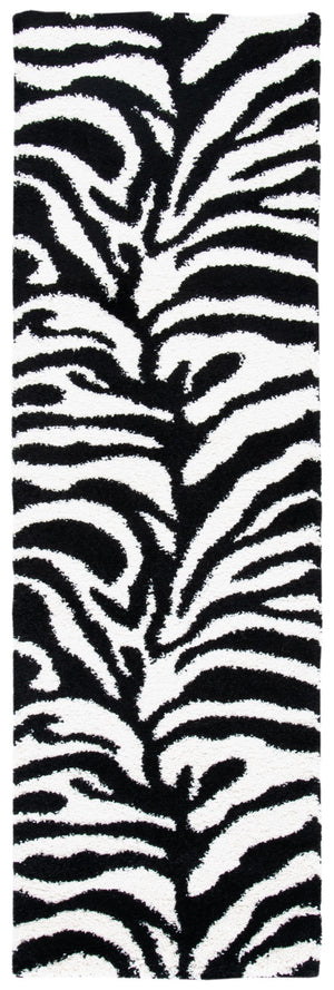 Safavieh Zebra Shag Power Loomed Polypropylene Pile Shag Rug SG452-1290-3