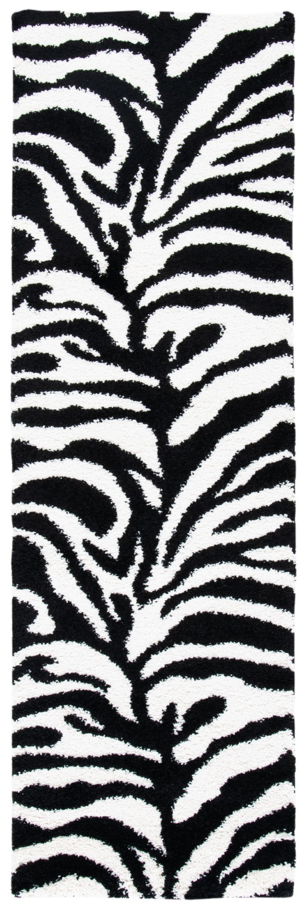 Safavieh Zebra Shag Power Loomed Polypropylene Pile Shag Rug SG452-1290-3
