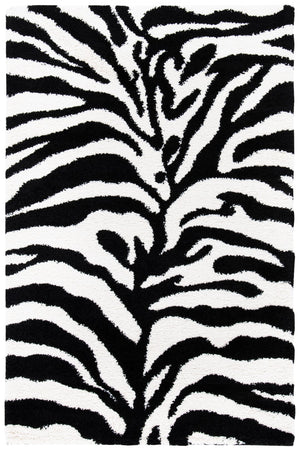 Safavieh Zebra Shag Power Loomed Polypropylene Pile Shag Rug SG452-1290-3