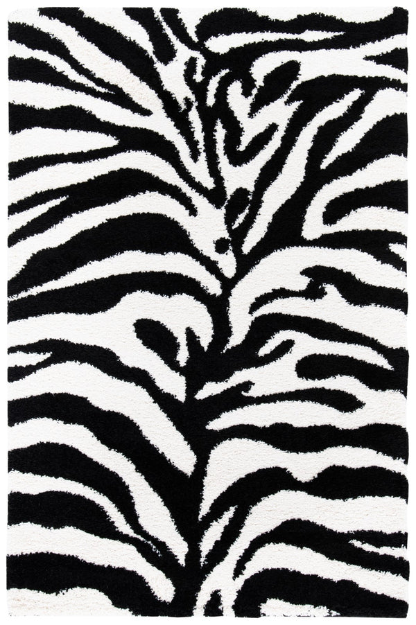 Safavieh Zebra Shag Power Loomed Polypropylene Pile Shag Rug SG452-1290-3