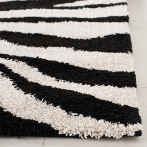 Safavieh Zebra Shag Power Loomed Polypropylene Pile Shag Rug SG452-1290-3
