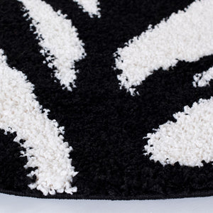 Safavieh Zebra Shag Power Loomed Polypropylene Pile Shag Rug SG452-1290-3