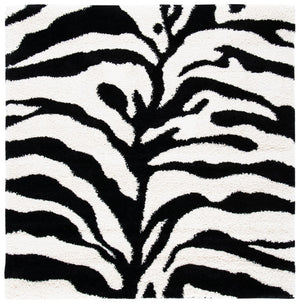 Safavieh Zebra Shag Power Loomed Polypropylene Pile Shag Rug SG452-1290-3