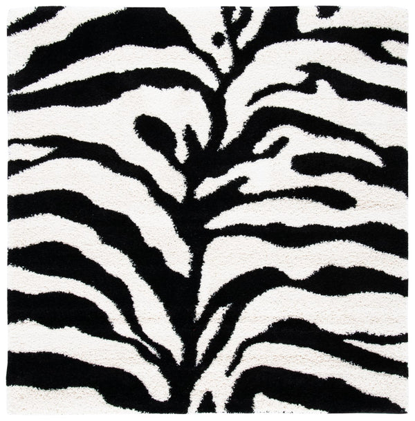 Safavieh Zebra Shag Power Loomed Polypropylene Pile Shag Rug SG452-1290-3
