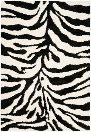 Safavieh Zebra Shag Power Loomed Polypropylene Pile Shag Rug SG452-1290-3