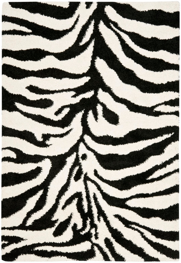 Safavieh Zebra Shag Power Loomed Polypropylene Pile Shag Rug SG452-1290-3
