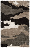 Camouflage Shag Power Loomed Polypropylene Pile Shag Rug