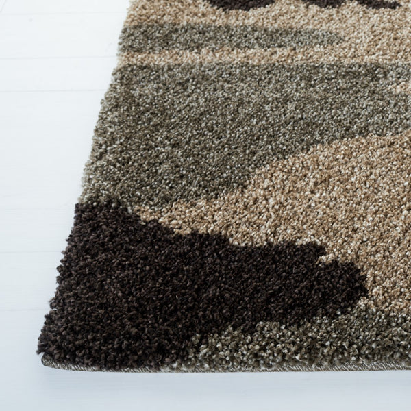 Safavieh Camouflage Shag Power Loomed Polypropylene Pile Shag Rug SG453-1391-29