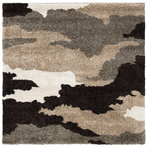 Safavieh Camouflage Shag Power Loomed Polypropylene Pile Shag Rug SG453-1391-29