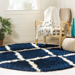 Safavieh Dallas Shag 257 Flat Weave Polypropylene Shag & Flokati Rug SGD257N-8SQ