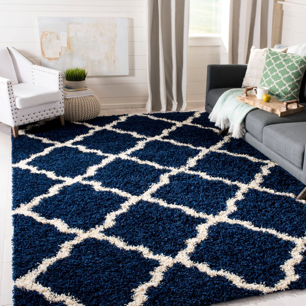 Safavieh Dallas Shag 257 Flat Weave Polypropylene Shag & Flokati Rug SGD257N-8SQ