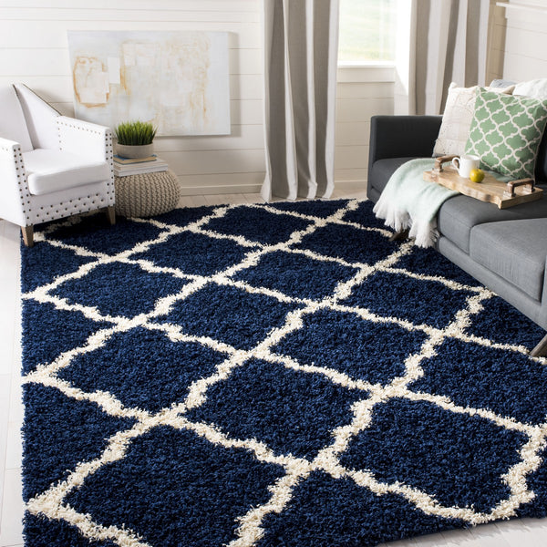 Safavieh Dallas Shag 257 Polypropylene Pile Power Loomed Shag & Flokati Rug SGD257N-10SQ