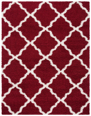 Sgd-Dallas Shag Dallas Shag 257 Shag & Flokati Power Loomed Polypropylene Pile Rug Red / Ivory