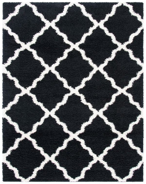 Sgd-Dallas Shag Dallas Shag 257 Shag & Flokati Power Loomed Polypropylene Pile Rug Black / Ivory
