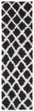 Sgd-Dallas Shag Dallas Shag 258 Shag & Flokati Power Loomed Polypropylene Pile Rug Black / Ivory