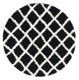 Sgd-Dallas Shag Dallas Shag 258 Shag & Flokati Power Loomed Polypropylene Pile Rug Black / Ivory