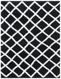 Sgd-Dallas Shag Dallas Shag 258 Shag & Flokati Power Loomed Polypropylene Pile Rug Black / Ivory