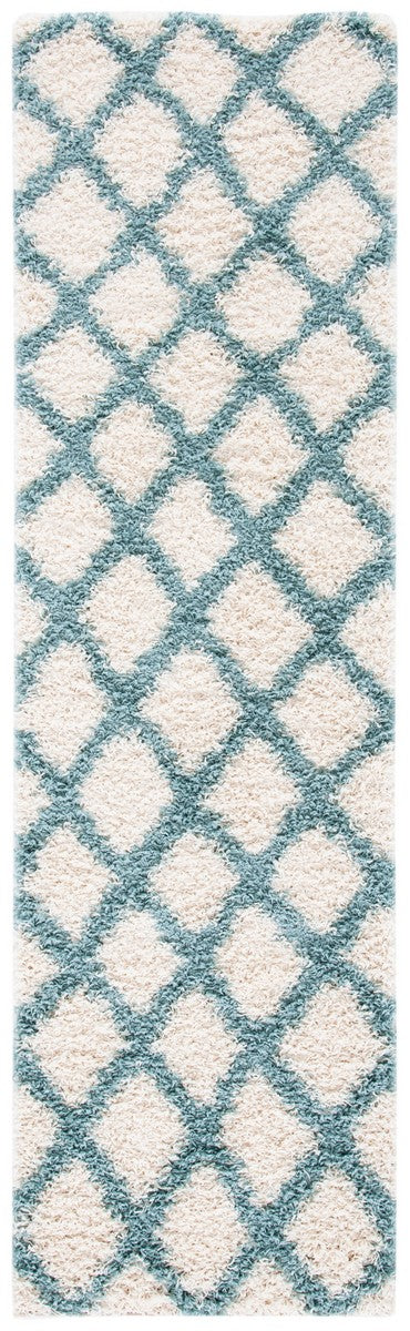 Sgd-Dallas Shag Dallas Shag Shag & Flokati Power Loomed Polypropylene Pile Rug Ivory / Seafoam