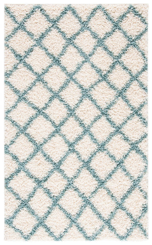 Sgd-Dallas Shag Dallas Shag Shag & Flokati Power Loomed Polypropylene Pile Rug Ivory / Seafoam