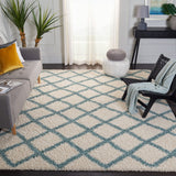 Sgd-Dallas Shag Dallas Shag Shag & Flokati Power Loomed Polypropylene Pile Rug Ivory / Seafoam