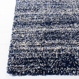 Hudson Shag 295 Shag Power Loomed Polypropylene Rug Navy / Ivory