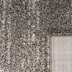 Hudson Shag 297 Shag Power Loomed Polypropylene Rug Grey / Ivory