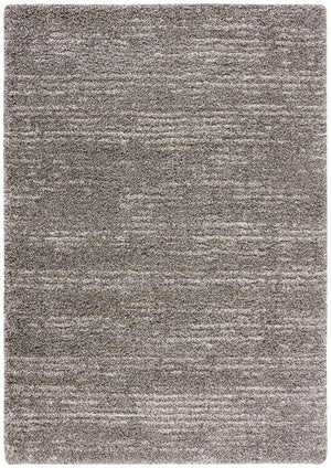 Hudson Shag 297 Shag Power Loomed Polypropylene Rug Grey / Ivory