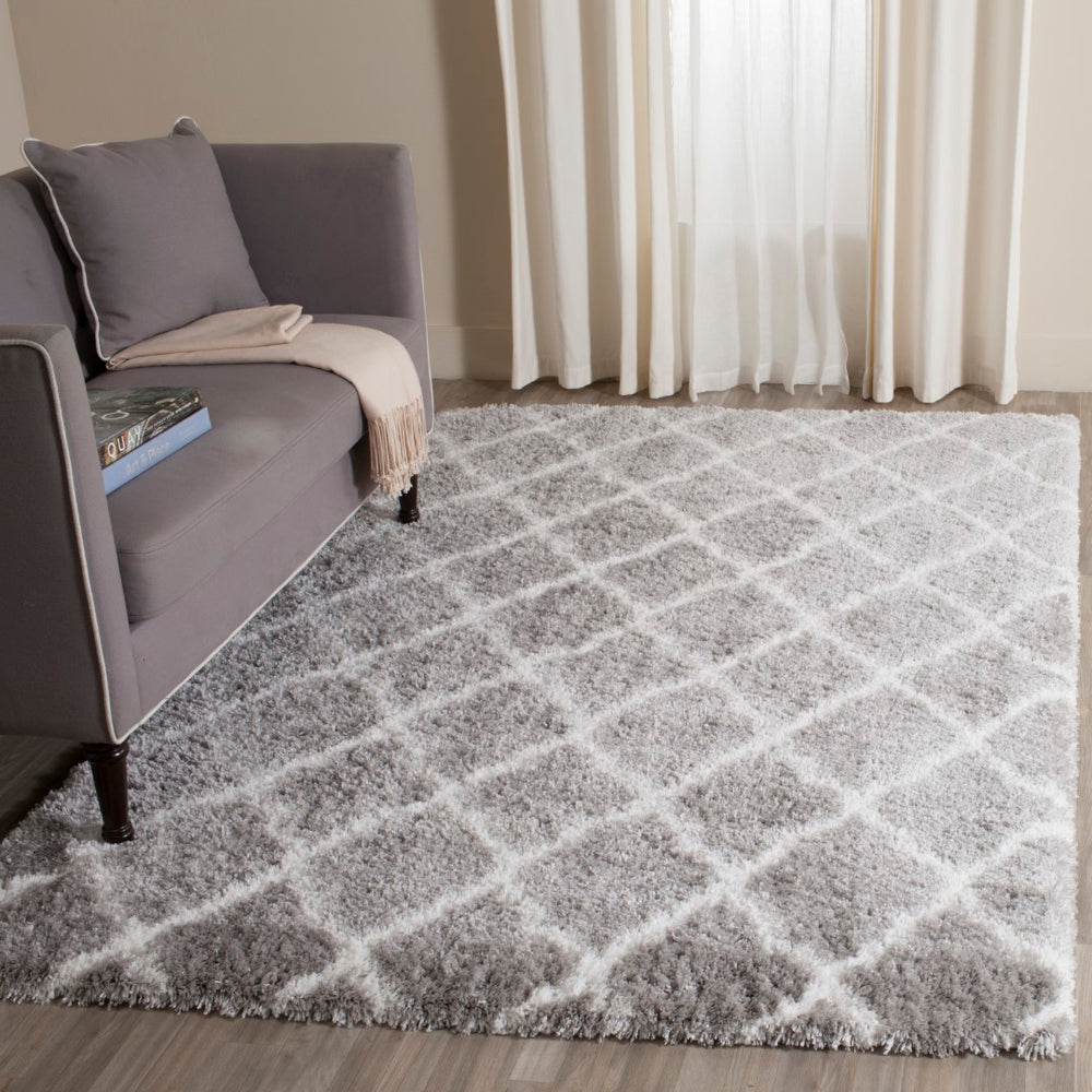 Safavieh Indie Shag 322 Power Loomed Polyester Pile Shag & Flokati Rug SGI322B-4SQ