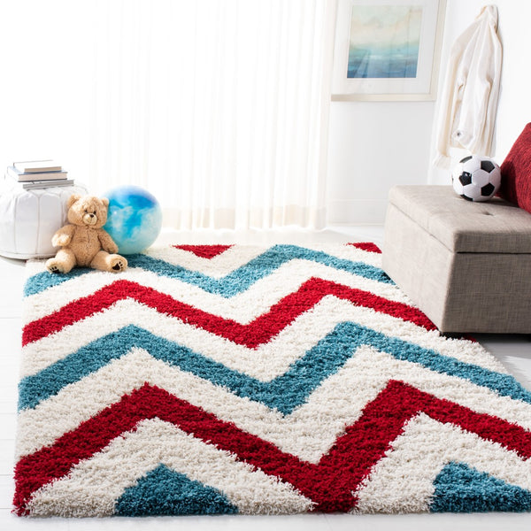 Safavieh Safavieh Kids Shag 564 Power Loomed Polypropylene Pile Shag & Flokati Rug SGK564B-4