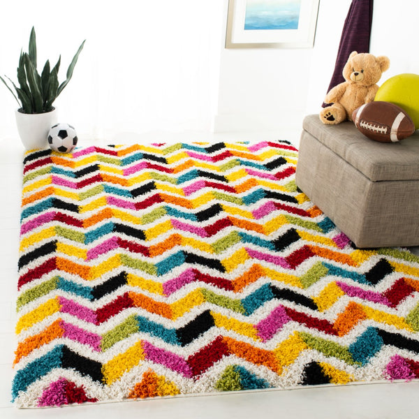Safavieh Safavieh Kids Shag 565 Power Loomed Polypropylene Pile Shag & Flokati Rug SGK565A-29