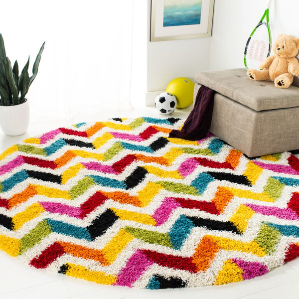 Safavieh Safavieh Kids Shag 565 Power Loomed Polypropylene Pile Shag & Flokati Rug SGK565A-29