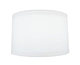 Zeugma Silk White 17″ Drum Shade