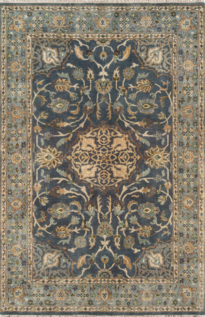 Momeni Shalimar SL-02 Hand Knotted Traditional Oriental Indoor Area Rug Blue 8'9" x 11'9" SHALISL-02BLU89B9